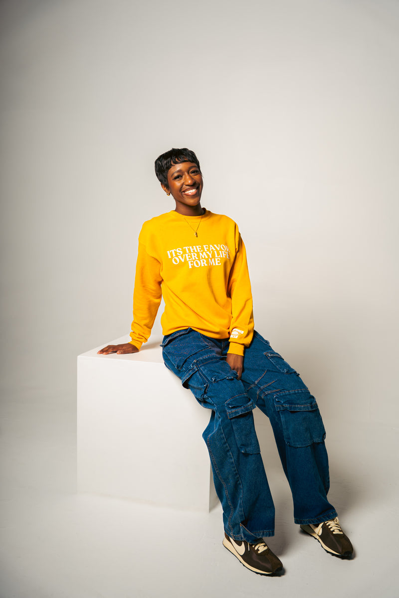 " IT'S THE FAVOR OVER MY LIFE FOR ME " CREWNECKS